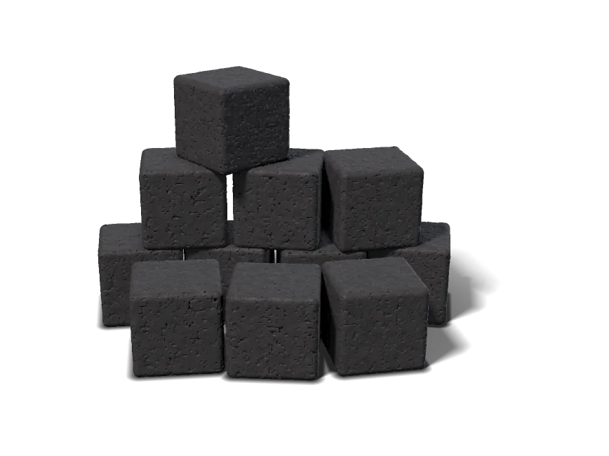 DRAGON Cubes 22 coconut charcoal briquettes, 22 × 22 mm, unlit