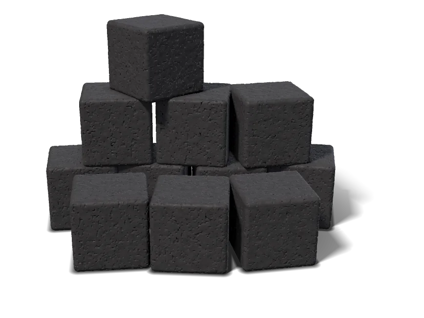 DRAGON Cubes 26 coconut charcoal briquettes, 26 × 26 mm, unlit